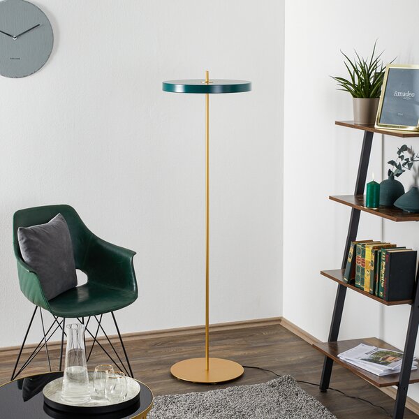 Stojací Lampa UMAGE, Asteria Floor, stmívatelné, Zelená, Obývací pokoj, Kov, Design
