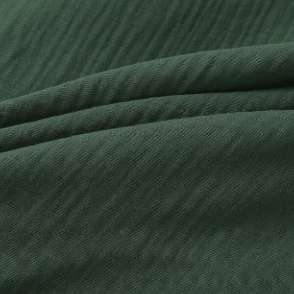 Goldea vánoční mušelínová látka - tmavě zelená 240 cm