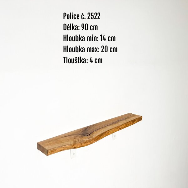 KULHÁNEK Police s přírodní hranou "extra" Výběr police: č. 2430