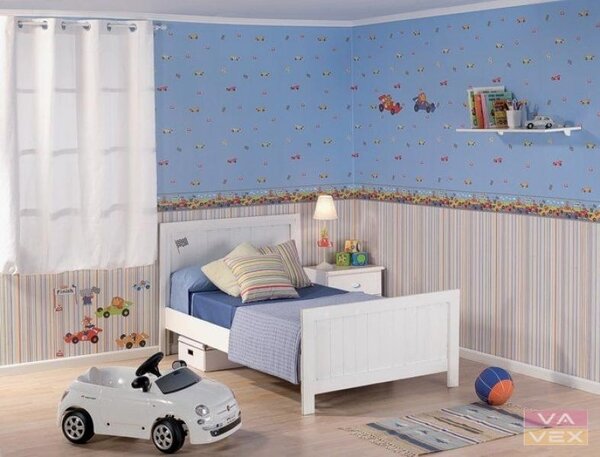 Dětská papírová tapeta na zeď, žlutá, Formule, 522-3, Bimbaloo, Ichwallcoverings