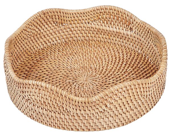 RONDA Ratanový podnos s vlnitým okrajem 26 cm