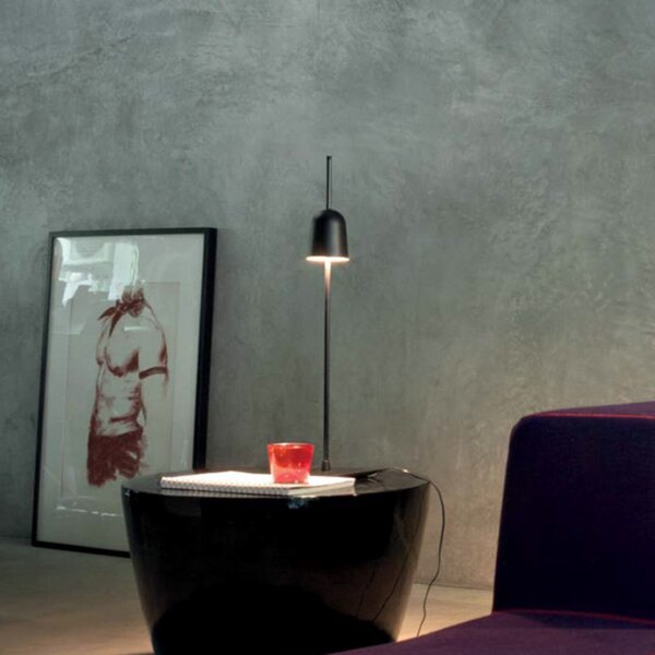 Stolní lampa Luceplan, Ascent, stmívatelné, Černá, Obývací pokoj, Kov, Design