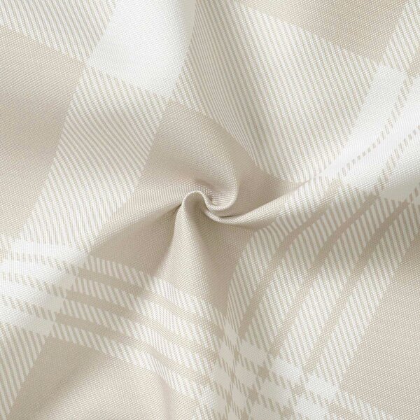 Goldea vánoční teflonová látka na ubrusy - bílé káro na béžové 160 cm