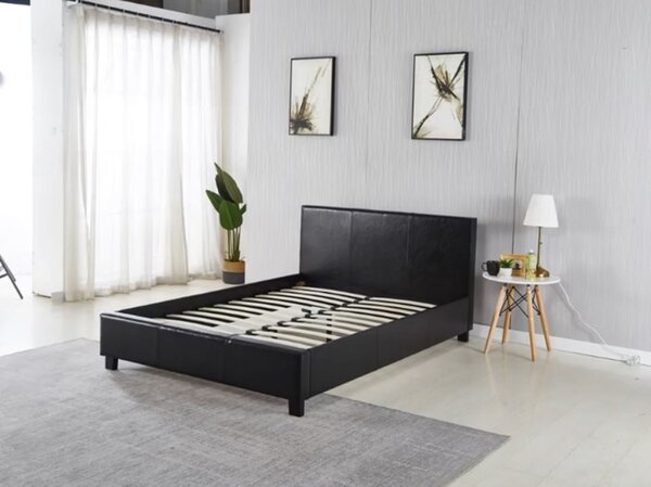 BeComfort černá manželská postel s rámem 160 x 200 cm Ak-01-B