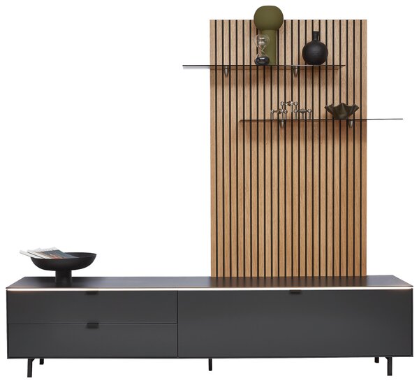 NÍZKÁ KOMODA, antracitová, 216,8/50,1/46 cm Dieter Knoll - TV stolky & komody pod TV