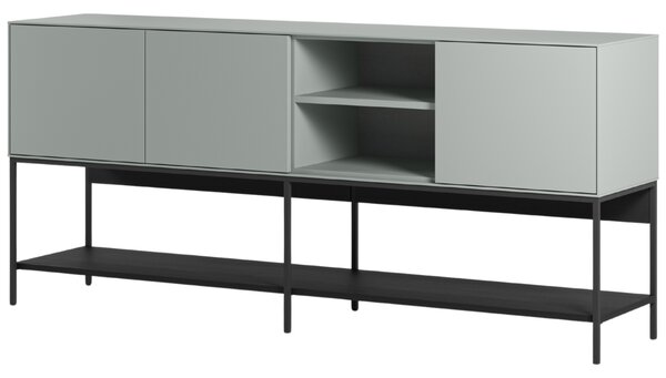Marckeric Zeleno-černá lakovaná komoda Amira 180 x 40 cm