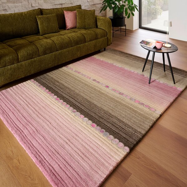 ORIENTÁLNÍ KOBEREC, 90/160 cm šedá, pink Cazaris - Orientální koberce