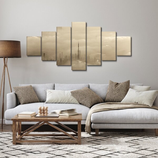 Obraz města v mracích (210x100 cm)