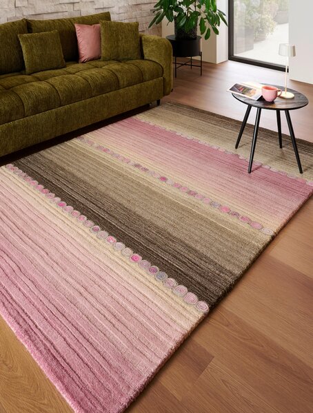 ORIENTÁLNÍ KOBEREC, 90/160 cm šedá, pink Cazaris - Orientální koberce
