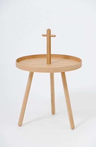 Odkládací stolek z dubového dřeva Wireworks Pick Me Up, ø 45 cm