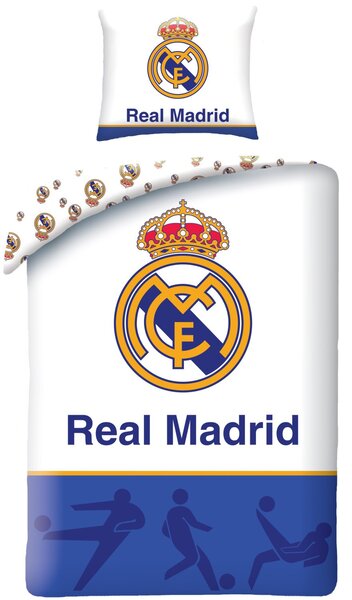 Bavlněné ložní povlečení Real Madrid CF - motiv Bílý balet - 100% bavlna - 70x90 cm + 140x200 cm