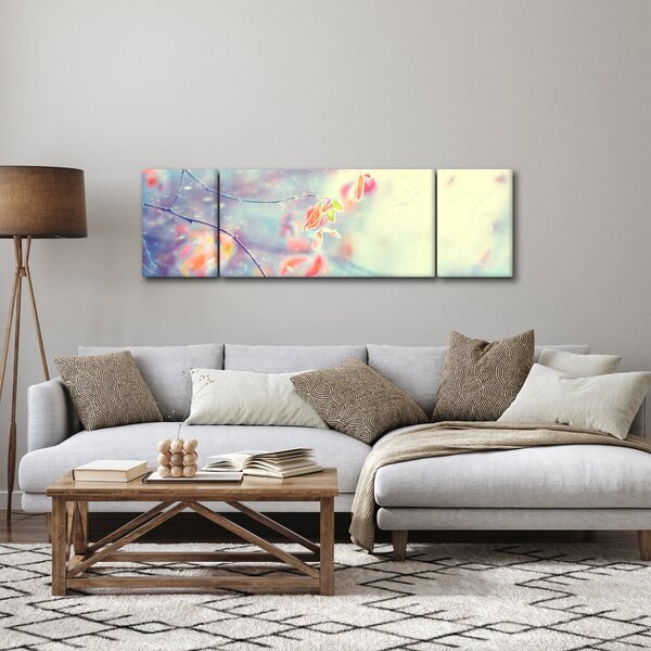 Obraz - Lístky v ledu (170x50 cm)
