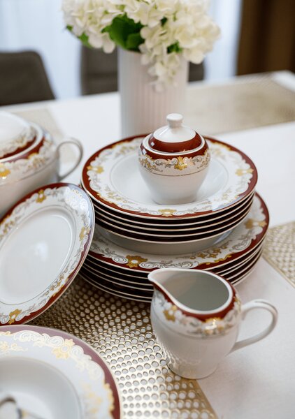 TEMPO-KONDELA GARIDA TYP 2, jídelní sada, set 57 ks, porcelán