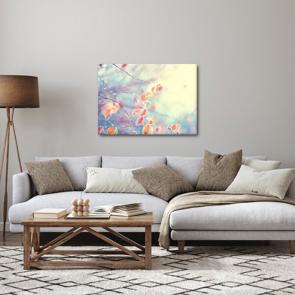 Obraz - Lístky v ledu (70x50 cm)
