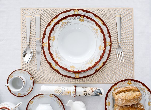 TEMPO-KONDELA GARIDA TYP 2, jídelní sada, set 57 ks, porcelán