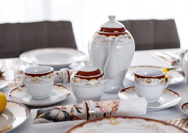 TEMPO-KONDELA GARIDA TYP 2, jídelní sada, set 57 ks, porcelán