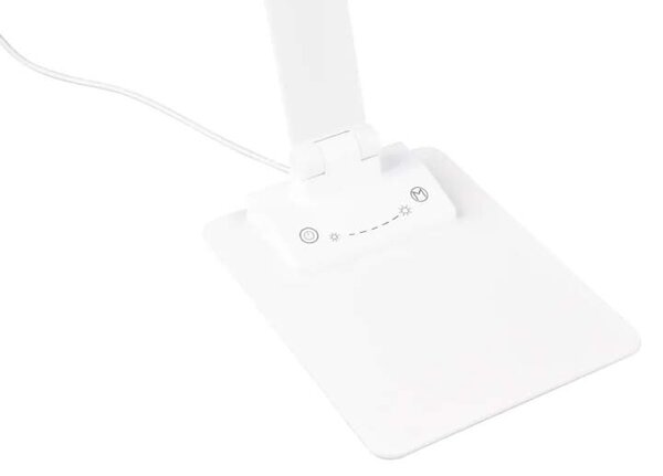 Trio Leuchten 545310131 TRAVIS - LED stolní bílá lampa na pracovní stůl s USB pro nabíjení mobilu, LED 6,5W, 3000+5000+6500K (Moderní stmívatelná LED stolní lampa na pracovní stůl)