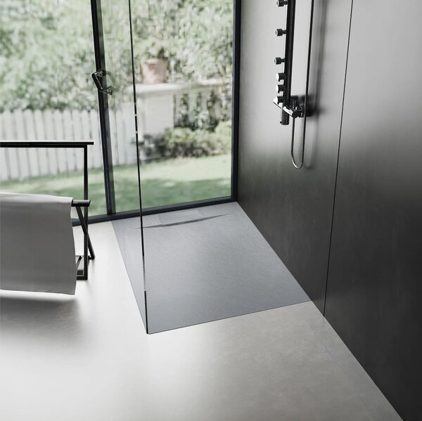 Sprchová vanička REA Bazalt Grey 90x90