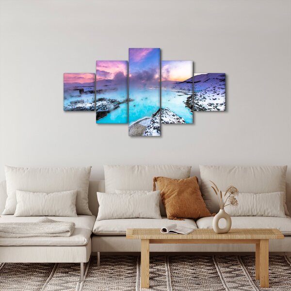Obraz - Modrá laguna na Islandu (125x70 cm)