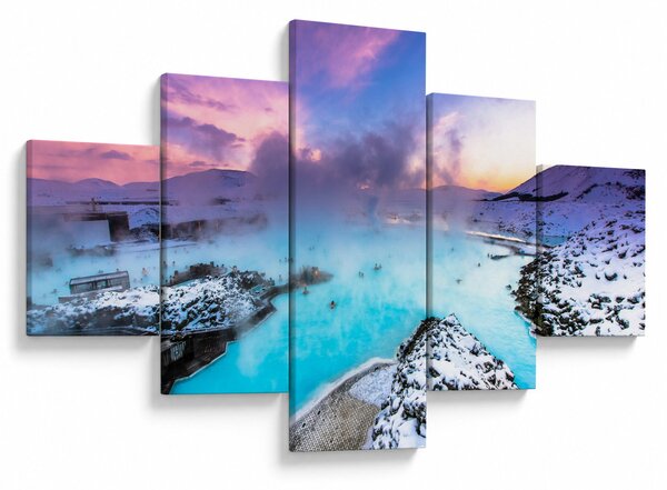 Obraz - Modrá laguna na Islandu (125x70 cm)