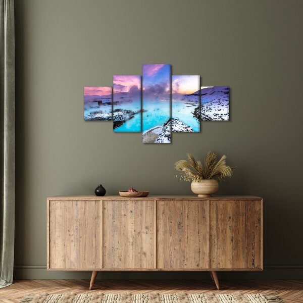 Obraz - Modrá laguna na Islandu (125x70 cm)