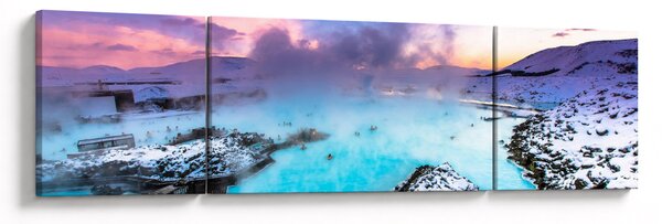 Obraz - Modrá laguna na Islandu (170x50 cm)