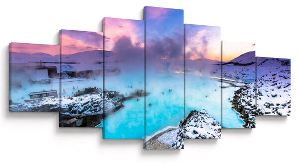 Obraz - Modrá laguna na Islandu (210x100 cm)