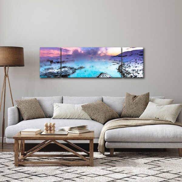 Obraz - Modrá laguna na Islandu (170x50 cm)