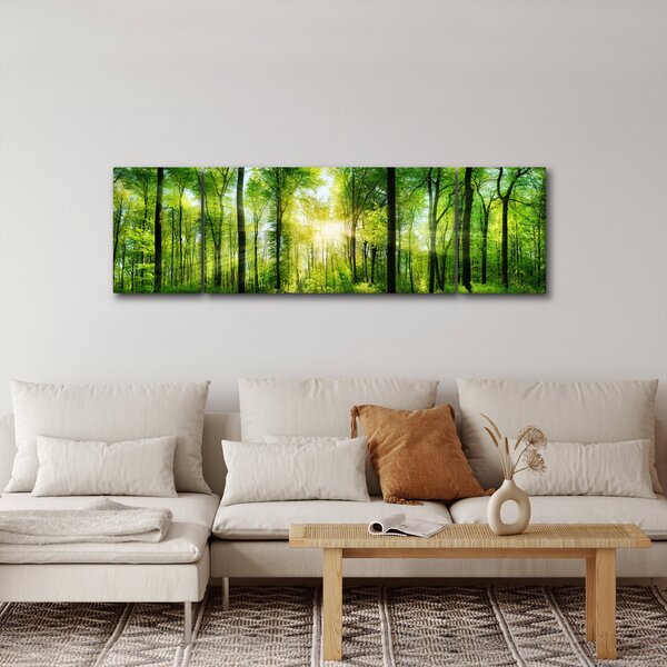 Obraz - Svítání v lese (170x50 cm)