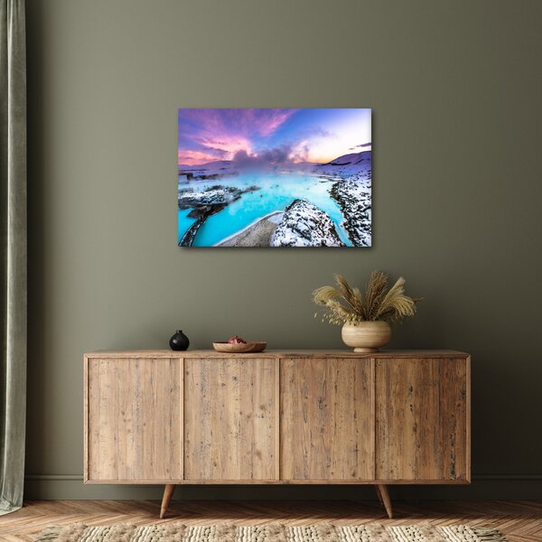 Obraz - Modrá laguna na Islandu (70x50 cm)