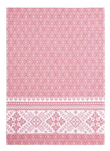Utěrka DESIGN nordic červená 50 x 70 cm
