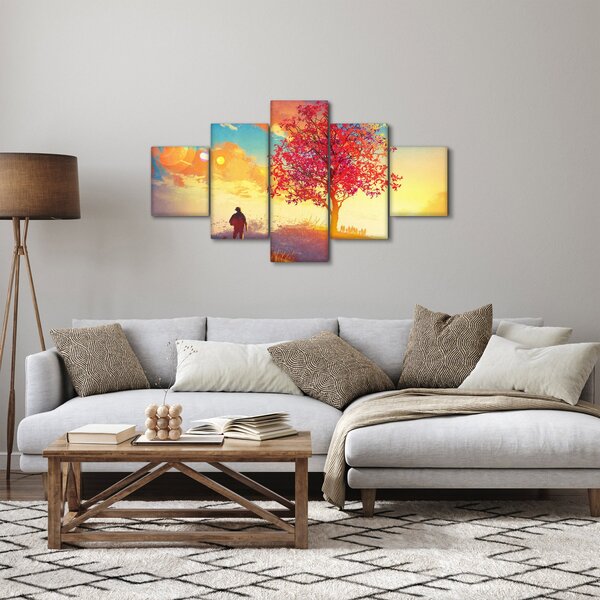Obraz stromu na kopci (125x70 cm)