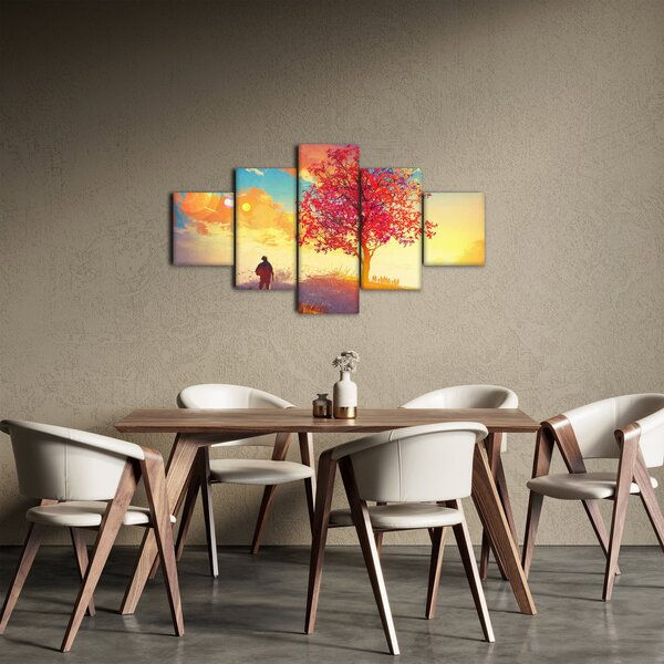 Obraz stromu na kopci (125x70 cm)