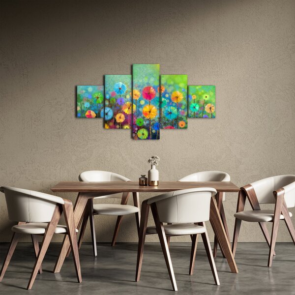 Obraz - Abstraktní květiny (125x70 cm)