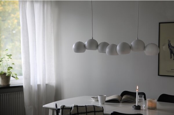 Markslöjd 108859 - Lustr na lanku CUPOLO 7xE14/40W/230V bílá