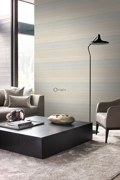 Vliesová tapeta imitace šedobéžové tkané látky 347750, Natural Fabrics, Origin