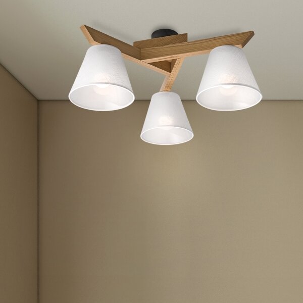 Brilagi - LED Přisazený lustr ANTHONY 3xE14/40W/230V dub/bílá
