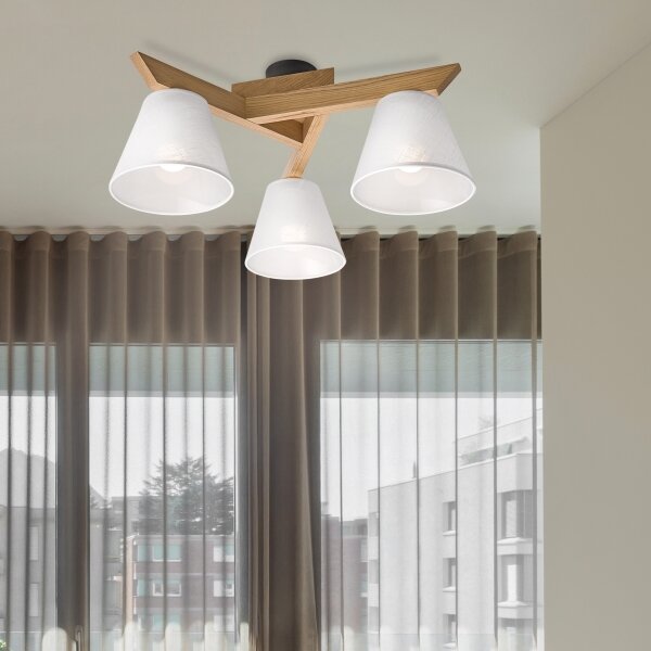 Brilagi - LED Přisazený lustr ANTHONY 3xE14/40W/230V dub/bílá