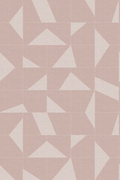 Vliesová růžová geometrická obrazová tapeta - 357231, 200 x 300 cm, Natural Fabrics, Origin