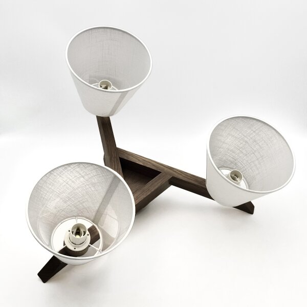 Brilagi - LED Přisazený lustr ANTHONY 3xE14/40W/230V dub ořech/bílá