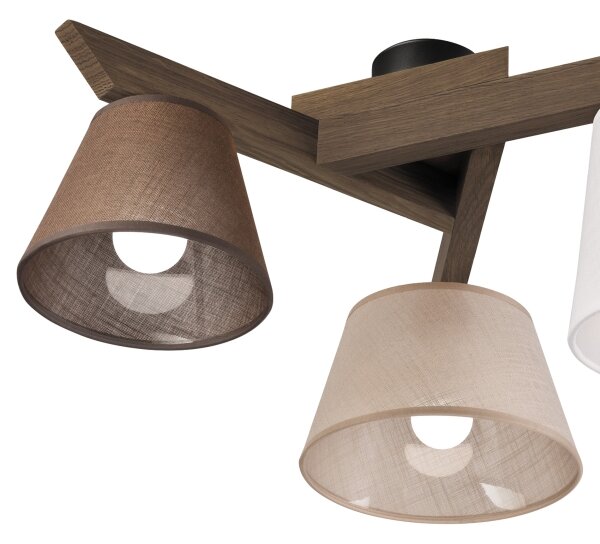 Brilagi - LED Přisazený lustr ANTHONY 3xE14/40W/230V dub ořech