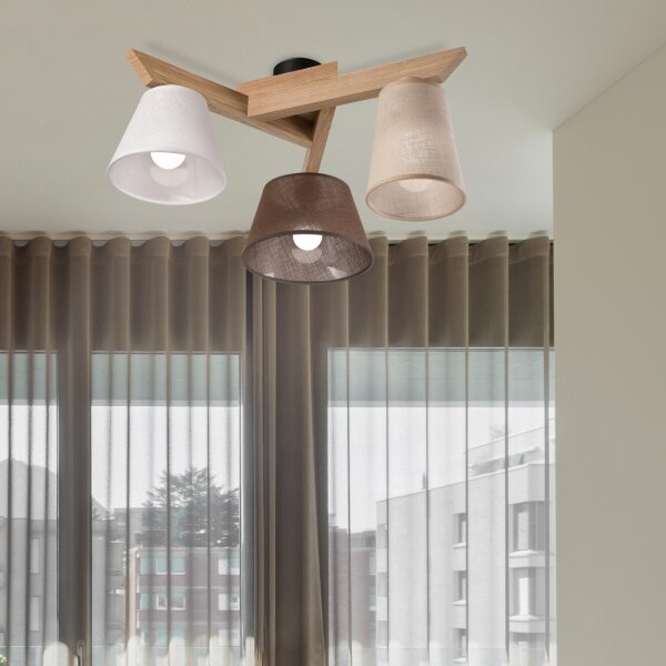Brilagi - LED Přisazený lustr ANTHONY 3xE14/40W/230V dub