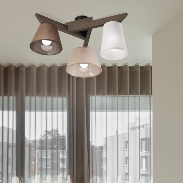 Brilagi - LED Přisazený lustr ANTHONY 3xE14/40W/230V dub ořech