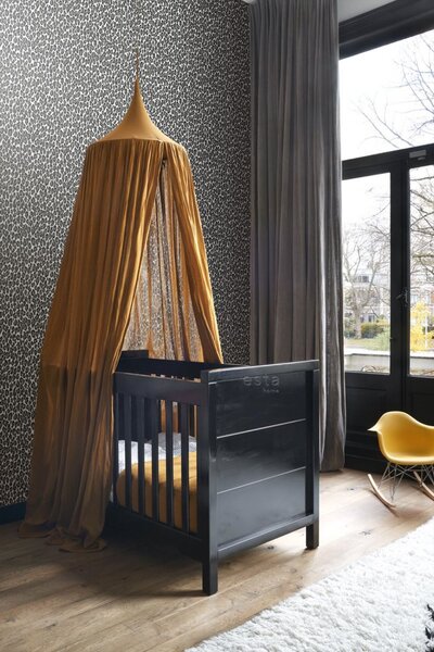 Vliesová černobílá tapeta - imitace leopardí kůže 136810, Paradise, Esta Home