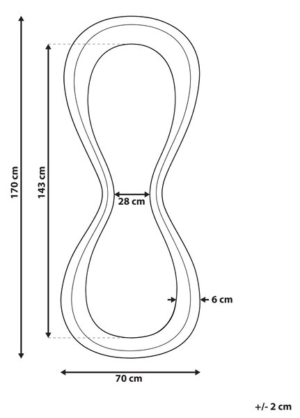 Zrcadlo BOURGES 70 cm 170 cm Hnědá