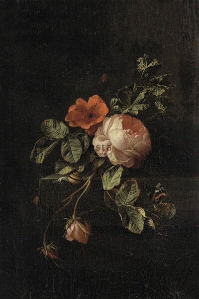 Vliesová obrazová tapeta s růžemi 158884, 186 x 279 cm, Blush, Esta Home