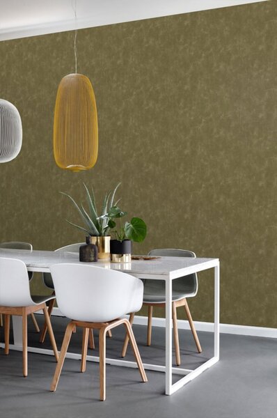 Khaki vliesová tapeta na zeď, imitace stěrky 148723, Blush, Esta Home