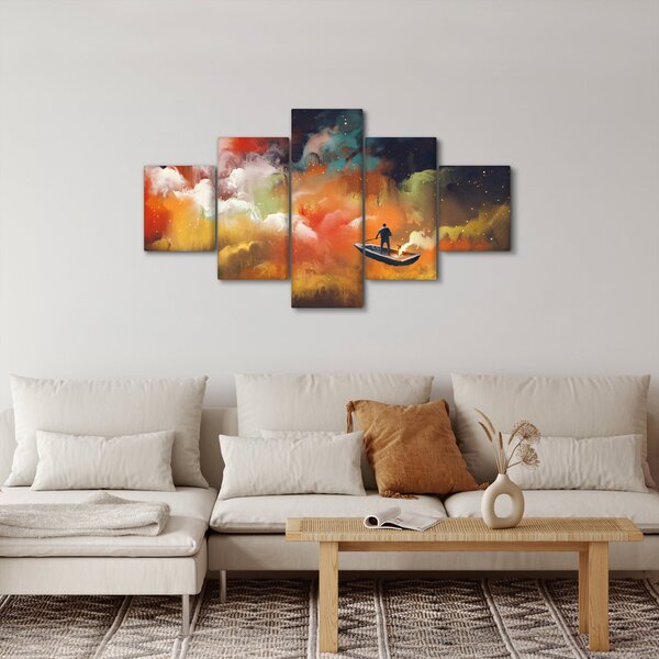 Obraz - Muž plující vesmírem (125x70 cm)
