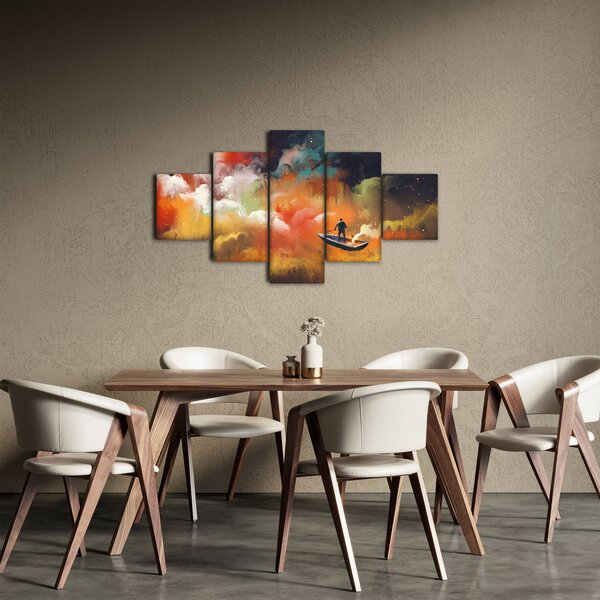 Obraz - Muž plující vesmírem (125x70 cm)