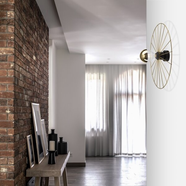 Nástěnné svítidlo MONTANA 1xE27/15W/230V pr. 45 cm zlatá